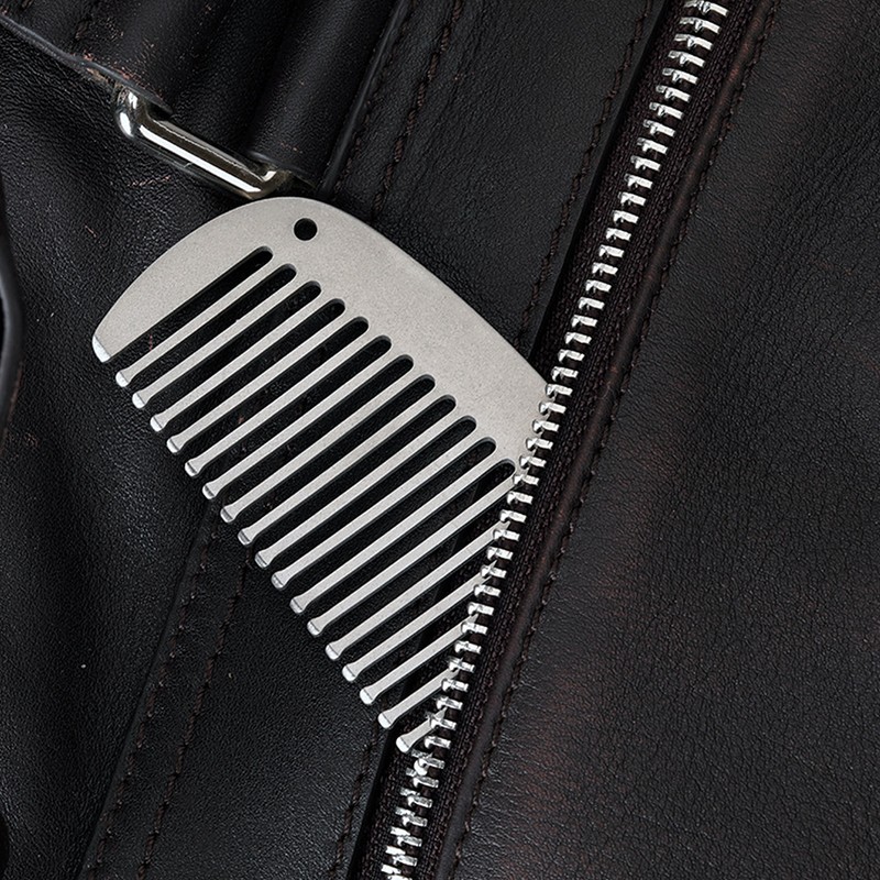 Lixada Titanium Comb Anti-Static Hair Beared Comb Pocket Comb