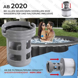 Hoimlm Whirlpool Filter Holder for Retrofitting for Miweba MSpa Whirlpool Filter Holder for Retrofitting, Retrofittable Filter Holder Suitable for MSpa Models up to 2019