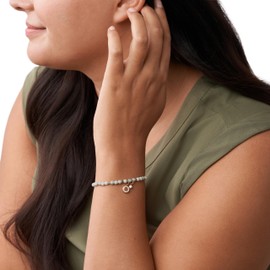 Fossil Women's Rose Gold-Tone Beaded Bracelet, Color: Rose Gold (Model: JA6934791)