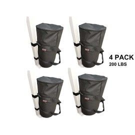 Spatutongs 200 LBS Extra Large Canopy Heavy Duty Sand Bags, 4-Pack, Black (Without Sand) Fit Almost Any Umbrellas Base,Suitable for Any Place with Tents.