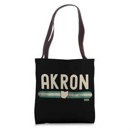 Akron OH | Ohio | Travel & 80s Style Tote Bag