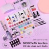 Kit profesional Morovan de uñas acrílicas con luz U V