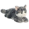 Aurora, 31538 Flopsies Lily Cat, 30 cm, Plush Toy, Grey