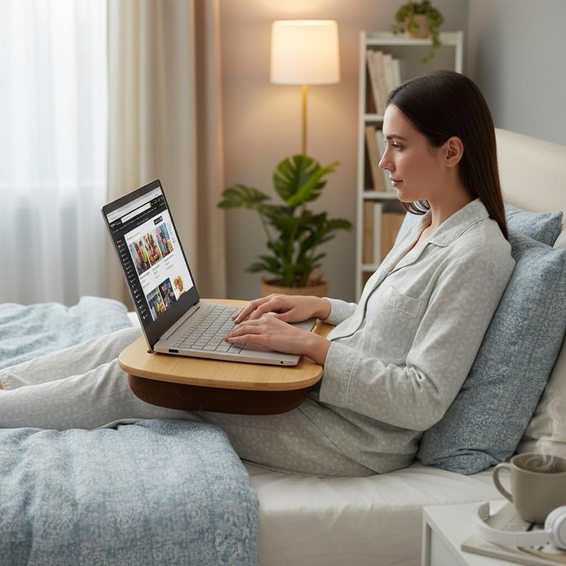 SANJIMO Lap Desk for Laptop with Cushion-Fits up to 17