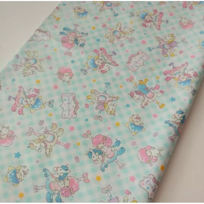 Sanrio Little Twin Stars/Cotton Fabric (Sheeting) Fat Quarter Ships from