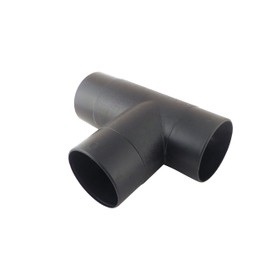 4" 90 Degree 3 Way T TEE Connector with 3 15/16" OD and 3 11/16" ID ABS Plastic for Dust Collector Systems 73471