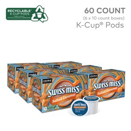 Swiss Miss Salted Caramel Hot Cocoa, Keurig Single Serve K-Cup Pods, 10 Count (Packs of 6)
