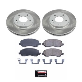 Power Stop SC1678 Front Brake Kit With Semi-Coated Brake Rotors and Ceramic Brake Pads & Hardware