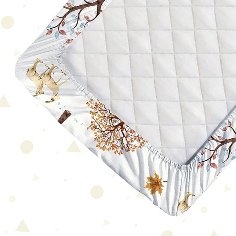 2 Pcs Crib Fitted Sheets - Made from 100% Cotton