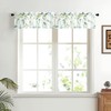 VOGOL Country Style Curtains Valances, Green Birds Pattern Faux Linen