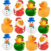 RINCO One Dozen Holiday Christmas Rubber Duckies