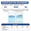 BRIOFOX White Curtain Rods for Windows 72 to 144 Inch(6-12ft)