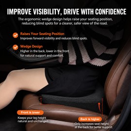 Car Seat Booster Cushion for Driving – Breathable Memory Cotton Support for Daily Commutes and Long Drives