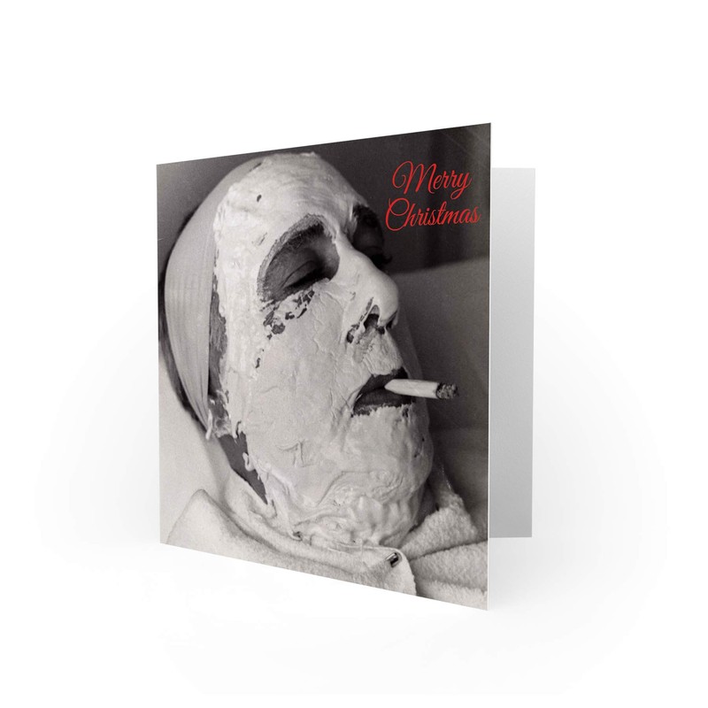 CARD ALTERNATIVE CHRISTMAS XMAS RELAX MASK SMOKE FUNNY
