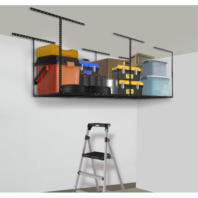 Soywey 3 x 8FT Overhead Garage Storage Rack, Adjustable Ceiling