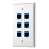 POKIVIR - Cat6 Keystone Ethernet Wall Plate Female to Female