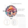 Versatility Mushroom Motif Wind Spinner 10" Metal Round Outdoor Indoor