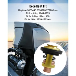 Termostato con junta compatible con motores fueraborda Johnson Evinrude 5-235 HP, termostato reemplazar 5005440 8330720 777260