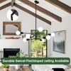 RUIYEY Modern Sputnik Chandeliers Light, 8-Light Black Chandeliers for Dining