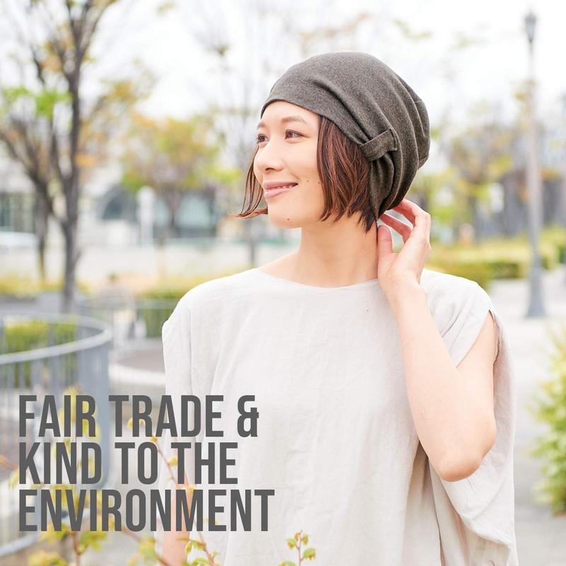 CHARM Gorro holgado de algodón orgánico para mujer, suave, para