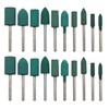 HEYMOUS Rubber Polishing Bits Polishing Drill Bit Green Buffer Abrasive