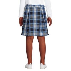 Lands' End School Uniform Girls Plaid Skort Top of Knee 10 Clear Blue Plaid