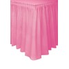14ft Hot Pink Plastic Table Skirt