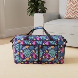 Woogwin Travel Duffel Bag Large Foldable Waterproof Overnight Bag for Beach Swim Bags Pool Sports Gym, 100L Pineapple, Big Size, Large Duffle Bags