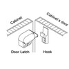 6 Pcs Mini Latch, Touch Release Catch Latch, Metal Automatic