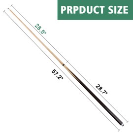 JEPNJPU Pool Cue Stick Set of 4,Hardwood 57" Billiard Cue Sticks with 13mm Tip,Table Pool Stick for Beginners,Cue for Pool Table, Pool Sticks Set of 2/4
