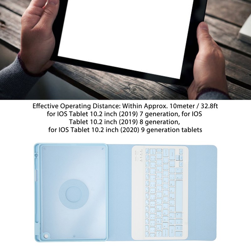 Keyboard Case with Pencil Holder for IOS Tablet 10.2in 2019