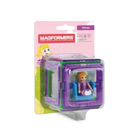 Magformers Princess Character 6 Pieces Add on, Rainbow Colors, Educational Magnetic Geometric Shapes Tiles Building STEM Toy Set Ages 3+