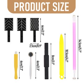 Anseom 14-teiliges Magnetstift-Set, Katzenaugen-Magnet Starker Magnet Nagelkunst-Stift Werkzeug für DIY 3D-Magnet-Katzenaugen-Effekt, Katzenaugen-Effekt Nagelkunst-Werkzeuge für Zuhause, Salon