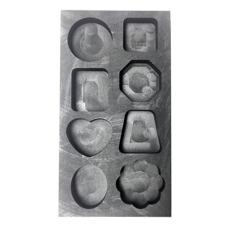 LLF 8-in-1 Graphite Casting Mold for Metal Refining, Scrap Gold