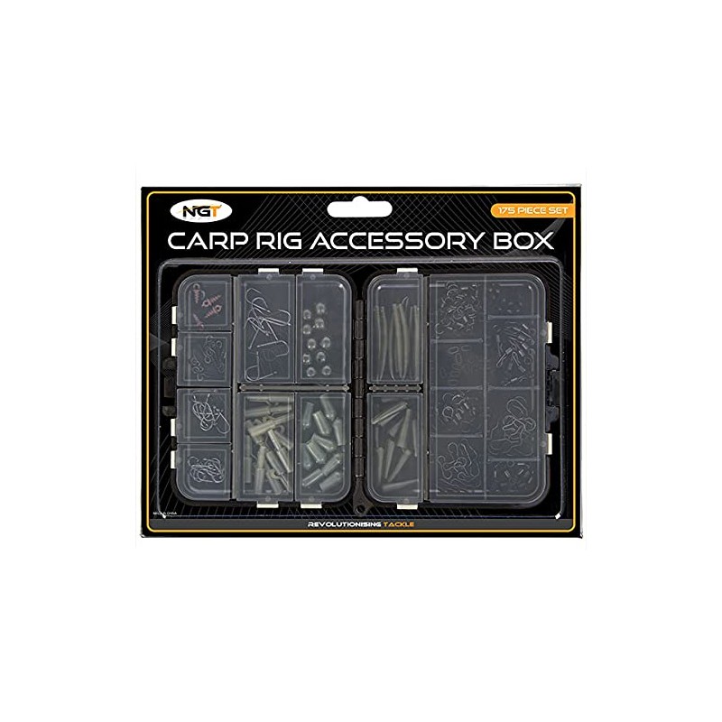 NGT Terminal Tackle Set - 175pc Carp Rig Accessory Box