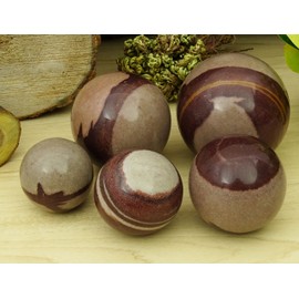 Reikiera Shiva Lingam Stone Ball Natural Narmada River Gemstone Sphere Reiki Crystal Healing With Ring Stand- Choose Size