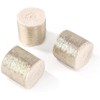 Shimmery Gold Silk Ribbon - 3 Rolls Chiffon Frayed Sparkling
