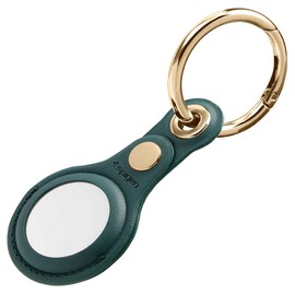 Spigen Valentinus with Keychain Ring Designed for AirTag Case Cover AirTags Holder (2021) - Midnight Green