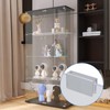 UTALIND 4 Pack Glass Clip Silver Strikes Plate Magnetic Rectangular