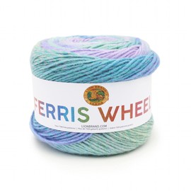 Lion Brand Yarn, Muticolor Ferris Wheel Yarn for Knitting, Crocheting, and Crafts, Cotton Candy, 1 Pack