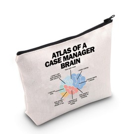 Case Manager Gift Atlas of A Case Manager Brain Cosmetic Bag Care Coordinator Manager Gift (Case Manager Brain CA Bag)