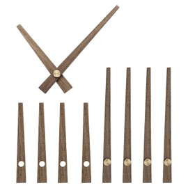 sourcing map 5 Set Wooden Clock Hands Only,Walnut Wood Clock Hands Clock Making Kit for Clock DIY Repair Part Replacement Fit for 10 Inch Wall Clock, 4.33 Inches