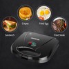 Aigostar Sandwich Maker with Non-stick Deep Grid Surface for Egg,