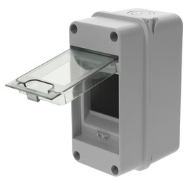 Veemoon Plastic Circuit Waterproof Box Power Distribution Box Breaker Box 2 Way Distribution Box Din With Clear Cover for Indoor Outdoor