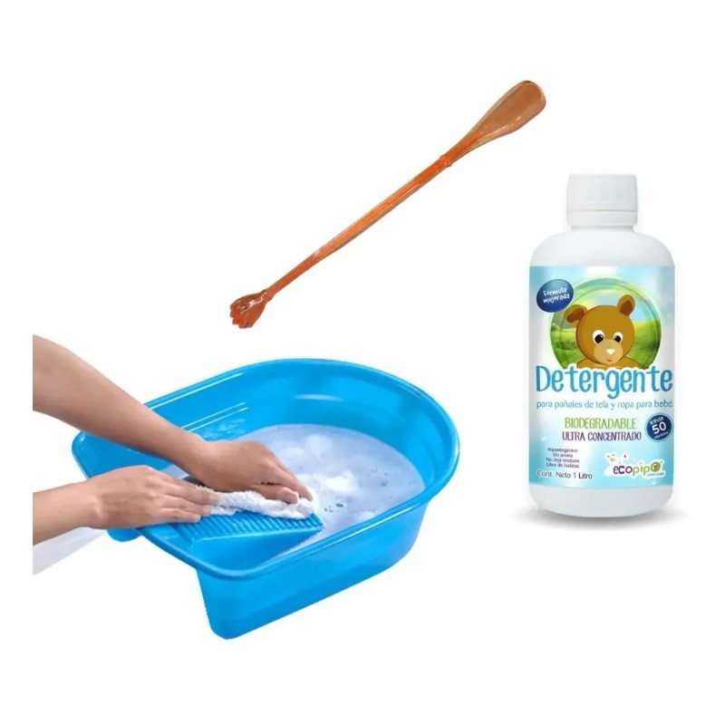 Kit Lavado Pañales De Tela Detergente Lavadero Manita