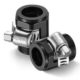 EVIL ENERGY 6AN Hose Finisher Clamp Aluminium Black for Stainless Braided Hoses,Rubber Hoses End Finisher