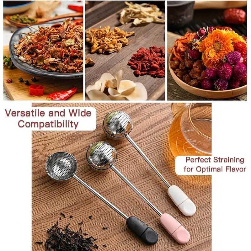 2 Pack Stainless Steel Mesh Twisting Tea Ball Infuser, Loose
