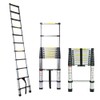 10.5FT Aluminium Telescoping Ladder Attic Ladder Pull Down Telescoping Loft