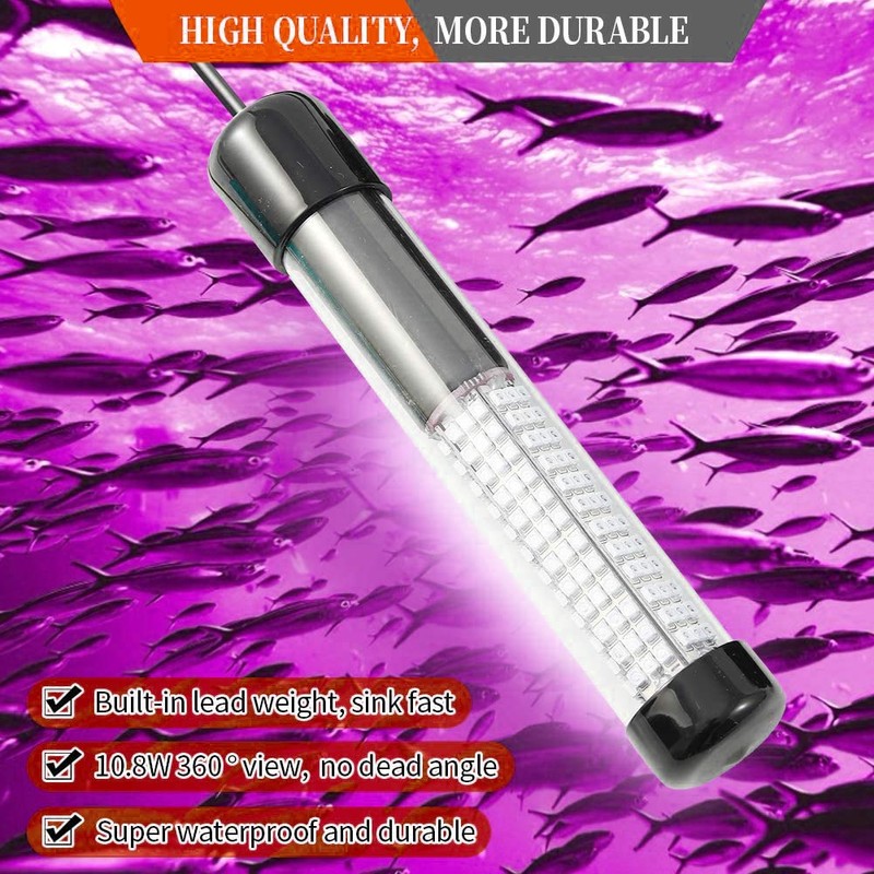 SAMDO Underwater Fishing Light Fish Attracting Light IP68 12V 180