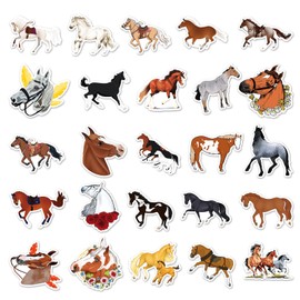 50 Pcs Horse Stickers,Horse Graffiti Stickers,Vinyl Waterproof Sticker for Kids Teens Girls,Phone Laptop Water Bottles Skateboard Computer Scrapbook Luggage Guitar Car Gifts Sticker